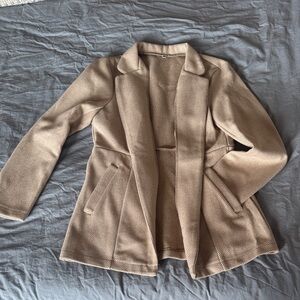 Women's Tan Blazer Coat
